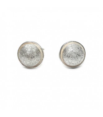 E000862P Genuine Sterling Silver Stylish Earrings Hemispheres Solid Stamped 925 Handmade